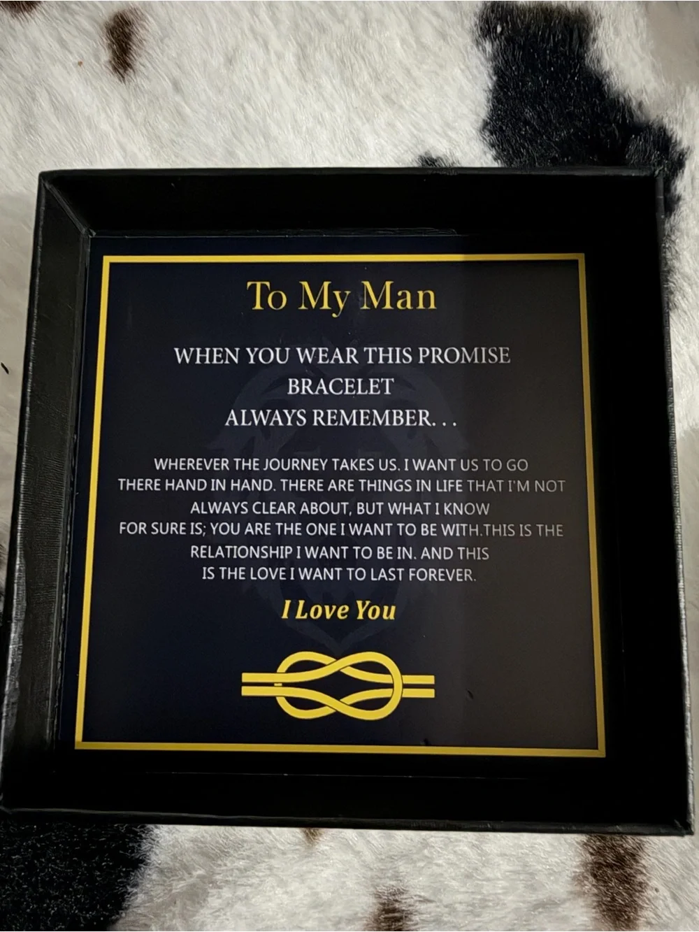 Love You Forever Black Braided Men’s Promise Bracelet
